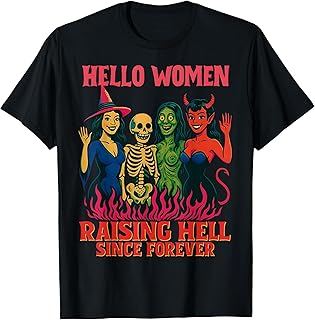 Halloween: Horror Witch Devil Skeleton Women Power T-Shirt